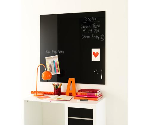 Lasitaulu 450x450mm magneettinen, musta 2x3