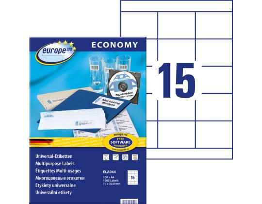 Tarratarra AVERY Economy 70x50,8mm 15 arkkia, 100 arkkia