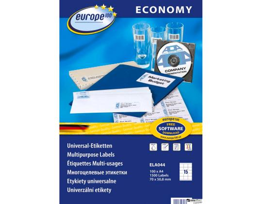 Tarratarra AVERY Economy 70x50,8mm 15 arkkia, 100 arkkia