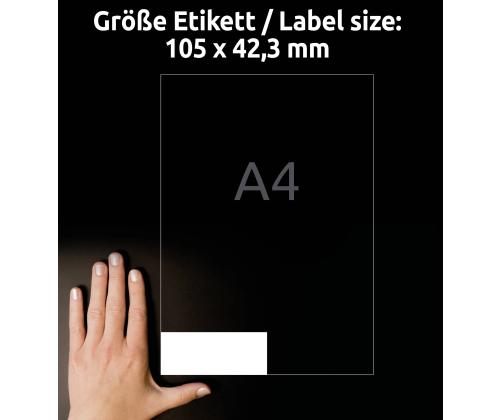 Kopio-lasertarra 105x42,3mm 100arkkia/ltk. ZW 3653E 14-osainen