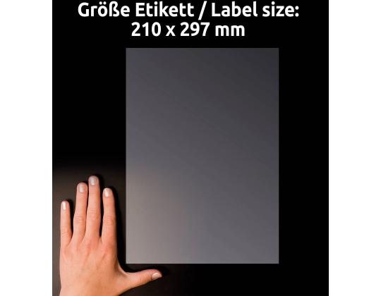 Tarratarra läpinäkyvästä polyesterikalvosta AVERY Zweckform 210x297mm 25 arkkia (L7784-25)