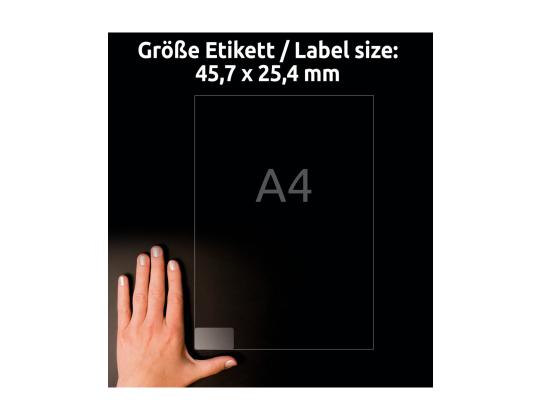 Tarratarra läpinäkyvästä polyesterikalvosta AVERY Zweckform 45,7x25,4mm 25 arkkia (L7781-25)