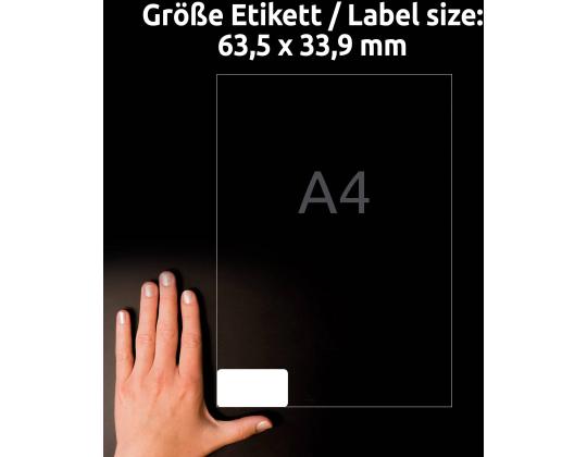 Kopio-lasertarra 63,5x33,9mm 100 arkkia/pkt. ZW L4773 sään varma