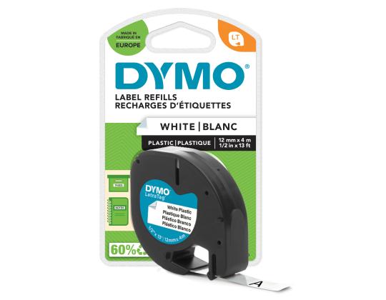 Teippi/merkintäteippi DYMO LetraTag 91221 12mm x 4m valkoinen muovi