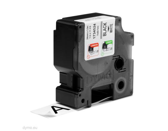 Teippi/merkintäteippi DYMO Rhino Nylon Flex 1734524 24mm musta/valkoinen analogi