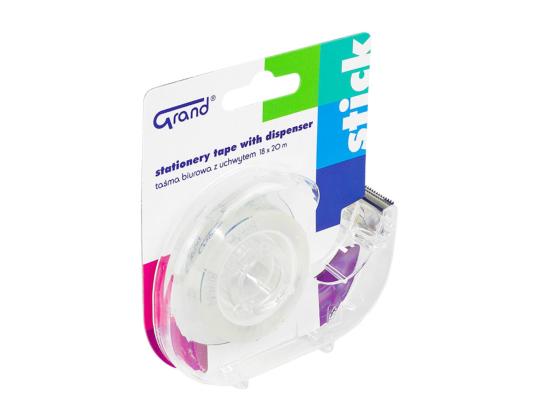 Teippi pohjalla GRAND 18mm x 20m, läpinäkyvä