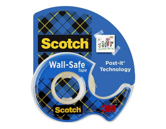 Teippi pohjalla SCOTCH Wall Safe 19mm x 16,5m irrotettava