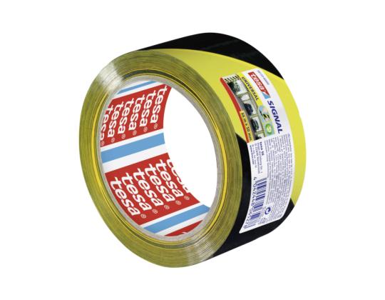 Teippi/vaarateippi TESA 50mm x 66m kelta-musta