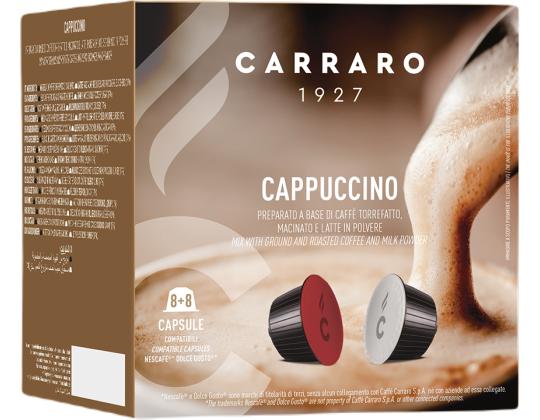 Kahvikapseli CARRARO Cappuccino, 16 kpl