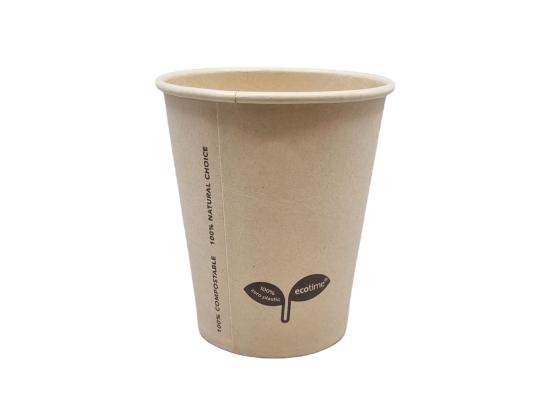 Kahvikuppi biohajoava kompostoitava 250ml ruskea 50kpl