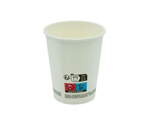 Pahvi kahvikuppi 250ml valkoinen 100kpl/kpl