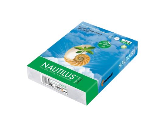 Kopiopaperi A4 80g NAUTILUS 100% kierrätetty paperi 500 arkkia