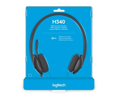 Kuulokkeet mikrofonilla Logitech H340USB
