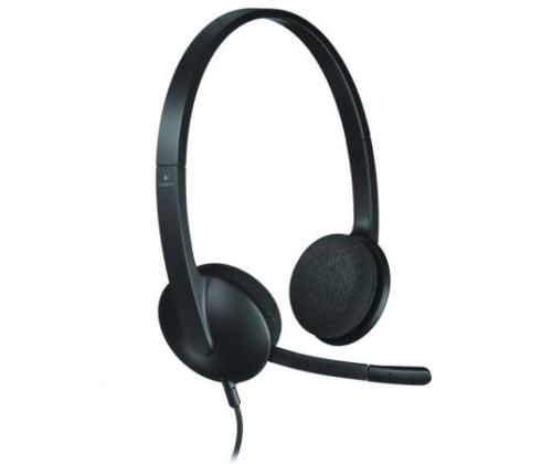 Kuulokkeet mikrofonilla Logitech H340USB
