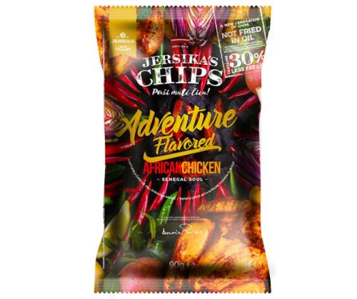 Sipsit JERSIKA Afrikkalaisen kanan makuiset sipsit 90g