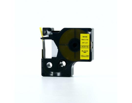 Teippi/merkintäteippi DYMO 40918 9mm musta/keltainen analoginen