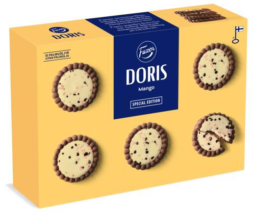 FAZER Doris keksejä mangonmakuisella täytteellä 250g
