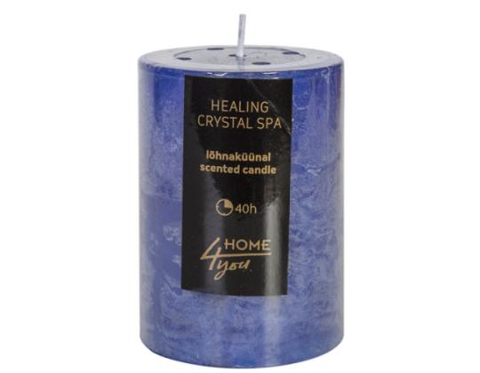 Kynttilä HEALING CRYSTAL SPA 40h, merensininen
