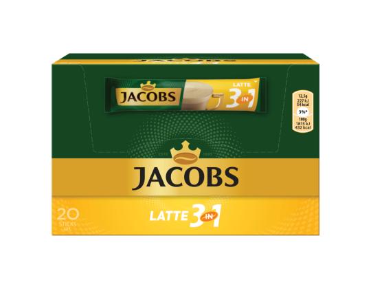 Pikakahvi JACOBS Cafe Latte 20x12,5g