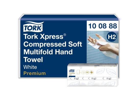 Lakanapyyhe 2-kerroksinen TORK Xpress Compressed Soft Multifold H2, 21,2x32cm 170 arkkia (100888)