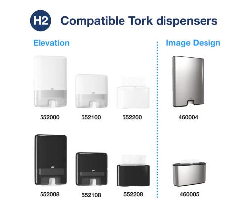 Pehmopaperi 2-kerroksinen TORK Xpress Multifold Universal H2, 23,4x21,3 cm 190 arkkia (471103)