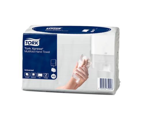 Pehmopaperi 2-kerroksinen TORK Xpress Multifold Universal H2, 23,4x21,3 cm 190 arkkia (471103)