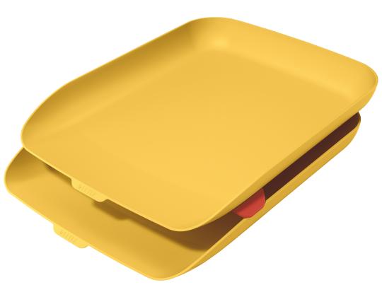 Asiakirjalaatikko LEITZ Cozy A4 keltainen 2 kappaleen pakkauksessa