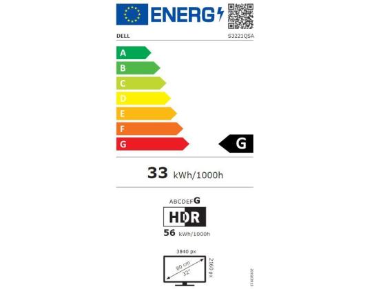 LCD-näyttö DELL S3221QSA 31,5" Business/4K/Carved Panel VA 3840x2160 16:9 60Hz Matte 4 ms...