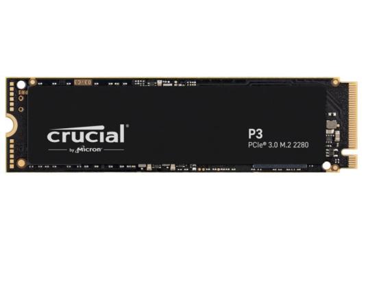 SSD CRUCIAL P3 4TB M.2 PCIE NVMe 3D NAND Kirjoitusnopeus 3000 Mt/s Lukunopeus 3500 Mt/s...
