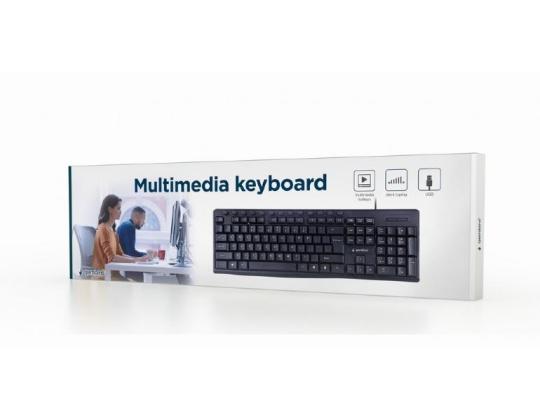 NÄPPÄIMISTÖ MULTIMEDIA USB ENG/MUSTA KB-UM-107 GEMBIRD