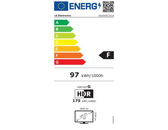 TV-sarja LG 65" OLED/4K/Smart 3840x2160 Langaton LAN Bluetooth webOS OLED65C31LA