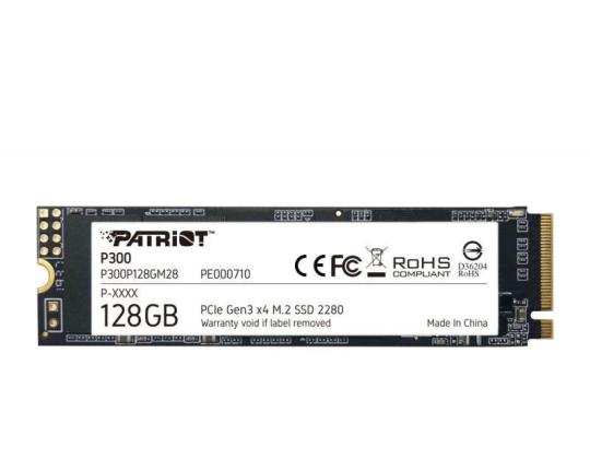 SSD PATRIOT P300 128GB M.2 PCIE NVMe 3D NAND Kirjoitusnopeus 600 Mt/s Lukunopeus 1600 Mt...