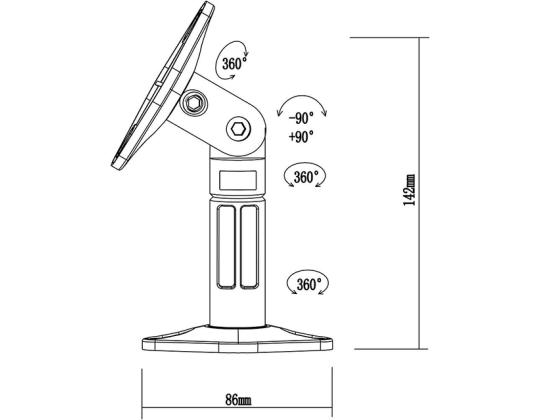 Kaiutintarvikkeet NEWSTAR Musta SPEAKER-W100BLACK