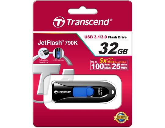 MUISTIASEMA FLASH USB3 32GB/790 TS32GJF790K TRANSCEND