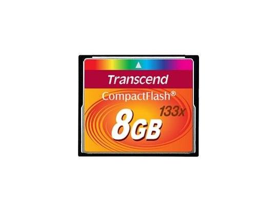 MEMORY COMPACT FLASH 8GB/133X TS8GCF133 TRANSCEND