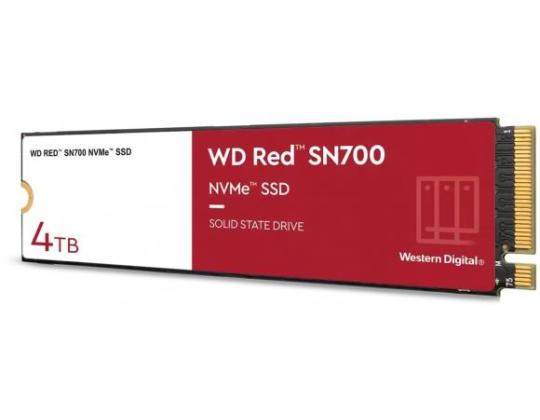 SSD WESTERN DIGITAL Red SN700 4TB M.2 NVMe Kirjoitusnopeus 3100 Mt/s Lukunopeus 3400 Mt/s...