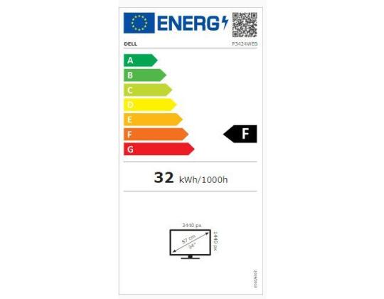 LCD-näyttö DELL P3424WEB 34" kaareva/21:9 paneeli IPS 3440x1440 21:9 60Hz 5 ms Kaiuttimet Kamera...