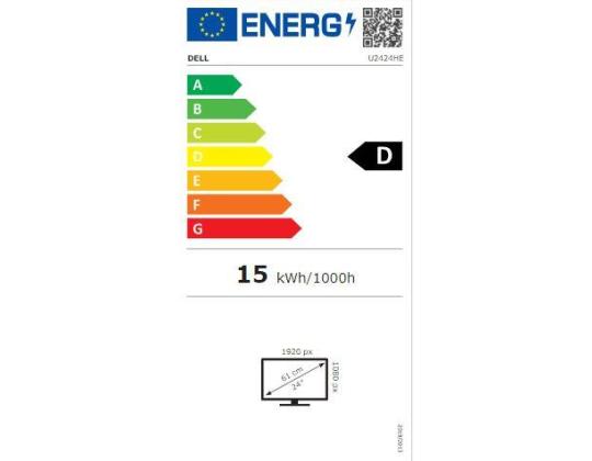 LCD-näyttö DELL U2424HE 23,8" paneeli IPS 1920x1080 16:9 120Hz Matta 8 ms kääntyvä nivelkorkeus...