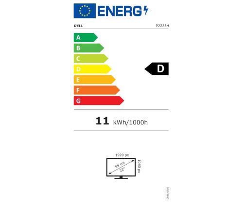 LCD-näyttö DELL P2225H 21,5" Business Panel IPS 1920x1080 16:9 100 Hz Kaiuttimet Swivel Pivot...