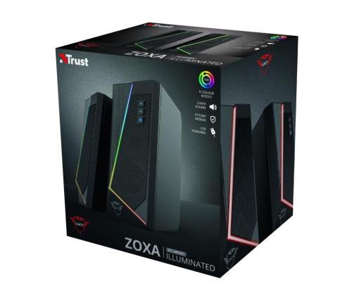 Kaiutin TRUST GXT 609 Zoxa RGB valaistu kaiutinsarja 1xUSB 2.0 Musta 24070