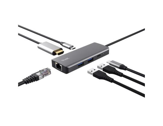 USB-C-sovitin DALYX 6-IN-1 24968 TRUST