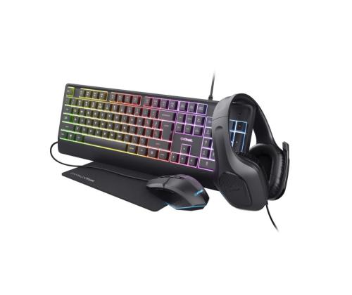 NÄPPÄIMISTÖ + HIIRI GXT792 QUADROX/4-IN-1 PAKETTI ENG 25155 TRUSTI