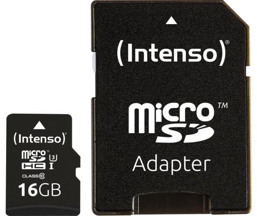 MUISTI MICRO SDHC 16GB C10/W/ADAPTERI 3433470 INTENSO