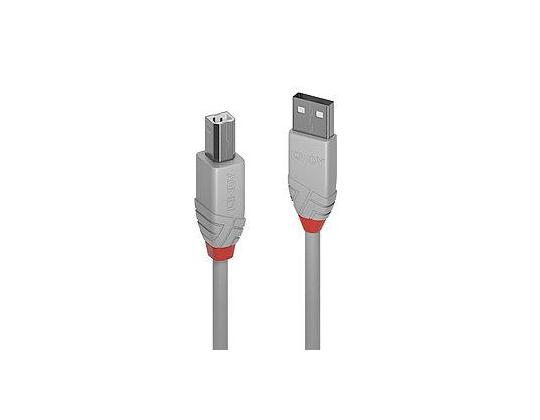 KAAPELI USB2 AB 2M/ANTHRA GREY36683 LINDY