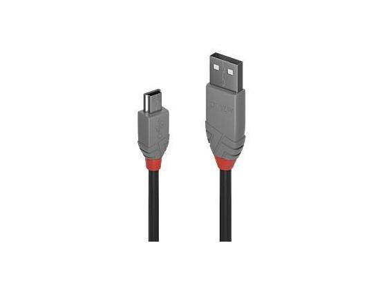 KAAPELI USB2 A - MINI-B 2M/ANTHRA 36723 LINDY