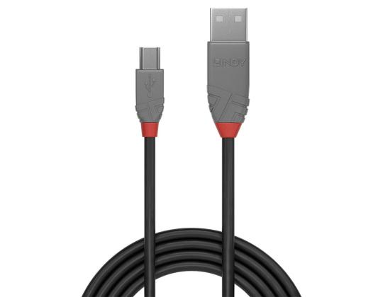 KAAPELI USB2 A - MINI-B 5M/ANTHRA 36725 LINDY