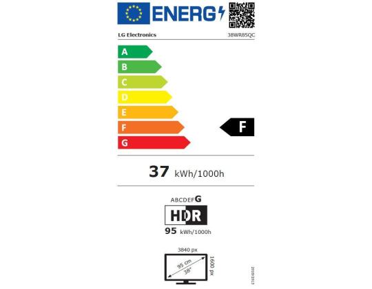 LCD-näyttö LG 38WR85QC-W 37,5" Business/Curved/21 : 9 Panel IPS 3840x1600 21:9 144 Hz 1 ms...