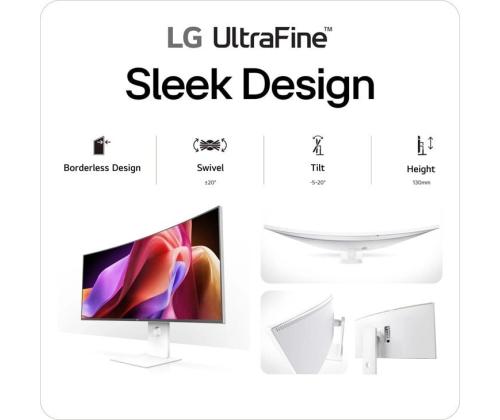 LCD-monitori LG 39.7 " 5120 x 2160 pikseliä Natiivikuvasuhde 21:9 40U990A-W 40U990A-W 40U990A-W