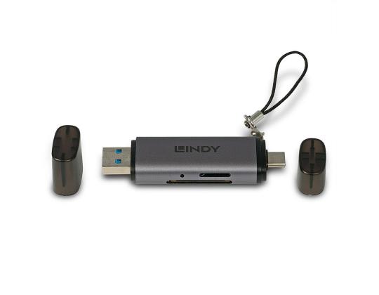 MUISTILUKIJA USB3.2 C & A SD/43335 LINDY