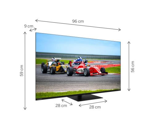 Televisio THOMSON 43" 4K/Smart QLED 3840x2160 Langaton LAN Bluetooth Google TV Musta 43QG7C14